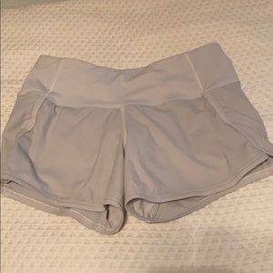 Grey/White Lululemon Shorts
